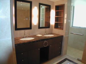 Kirribilli Unit bathroom renovation - double vanity unit