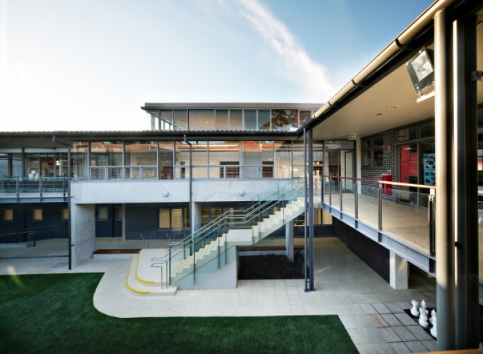 Roseville College classrooms, walkways and playground