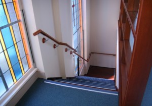 St Mary's Church Erksineville Stairs to new mezzanine level